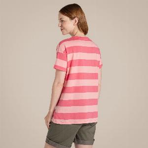 Craghoppers Womens Yago Short Sleeved Top Coral Reef Stripe
