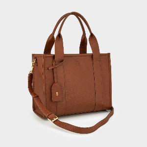 Taylor Luxe Medium Leather Tote Bag in Tan Was 130 Now 125 4 Off