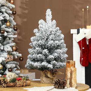 17 Rabatt auf HOMCOM 60 cm Mini Weihnachtsbaum mit Schnee  Deko
