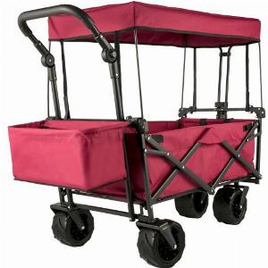 VEVOR Faltbarer LKW Schwarz Faltbarer LKW Abnehmbares Dach 600D Oxford Tuch Faltbarer LKW Großes Rad Tragbarer Faltbarer LKW Verstellbarer Griff Geeignet für Strand Garten Sport