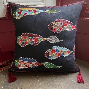 Uzbek Suzani HandEmbroidered Cushion SUZCUSH102210 Was 60 Now 30