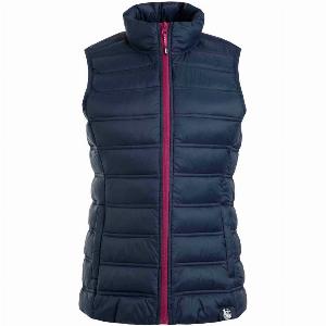 Weird Fish Atissa Lightweight Padded Gilet Navy Size 8