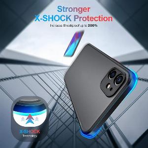 Custodia opaca antiurto per iPhone 16 15 14 13 12 11 Pro Max XR XS X 7 8 Plus SE Mini Custodia rigida trasparente in silicone di lusso per PC iPhone XR nero
