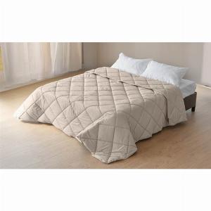 Trapunta Invernale Matrimoniale In Velluto Beige Chiaro