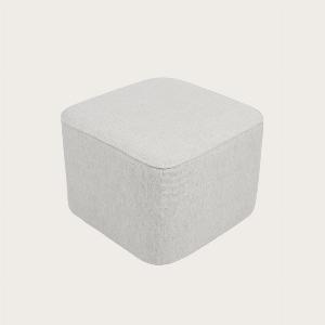 Dominique hocker quadratisch bezogen beige