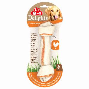 8in1 Delights Ossi da masticare Pollo Snack per cani  L 1 pz 85 g