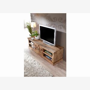 Meuble TV 150x45 Palissandre huilé Gris taupe LEEDS 48