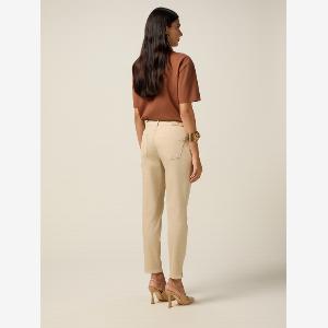 Sconto del 30 su Pantaloni skinny in cotone per donna taglia 48 beige