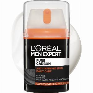 LOréal Paris Men Expert Pure Carbon AntiSpot Face Cream 50ml Niacinamide Salicylic Acid Vitamin E Deeply Hydrates Absorbs Excess Oil
