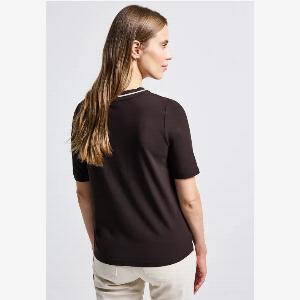 Tshirt avec détail côtelé