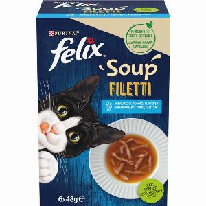 FELIX Soup Filetti con Merluzzo Tonno e Platessa 6x48g Purinashop 6x48 g