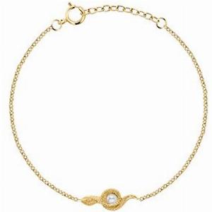 Bracelet en Plaqué or et perle de culture