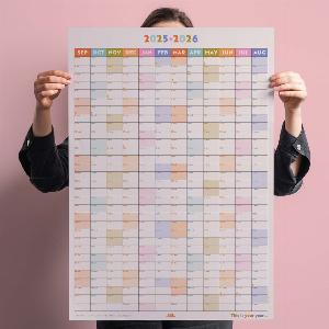 Get 45 Off 20252026 Academic Year Wall Planner in Pastel Portrait