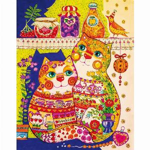 Puzzle en Bois  Les Chats dans le Placard Davici