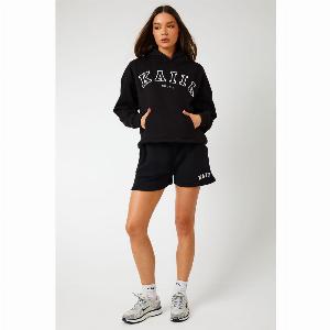 Get 56 Discount on Kaiia Black White Logo Sweat Shorts