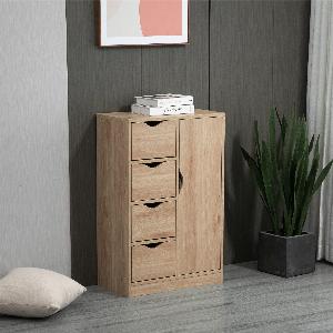 Économisez 28  Buffet moderne HOMCOM 1 placard et 4 tiroirs