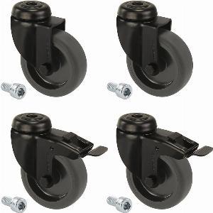 Enjoy 60 Discount on Proroll 4 Swivel Castors with Double Stops 75mm