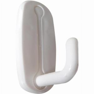 Gancio adesivo in pvc  bianco H70 X L35 mm  portata max 5 Kg
