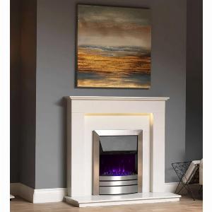 Gallery Collection Hopton Stainless Steel Inset Electric Fire