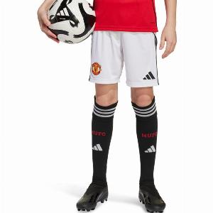 Adidas Manchester United 2526 Home Shorts Kids Shorts  White  Size 11  12 Years  Poly Mesh