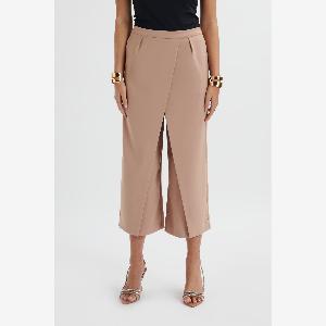 Get 80 Off Lavish Alice SIYA Wrap Culotte Trousers in Camel Size 12
