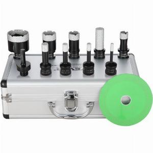 VEVOR Diamond Core Drill Bit Set 8 PCS 68101319253250mm Diamond Hole Saw Kit with Finger Milling Bit Saw Blade and Storage Case for Dry and Wet Diamond Drill Bits for Ceramic Tile