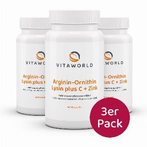 23 Rabatt auf 3er Pack Arginin Ornithin Lysin  C  Zink 180 Kps