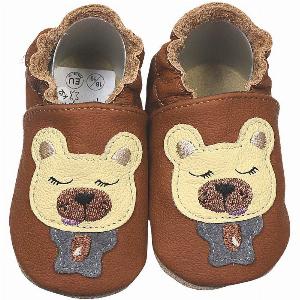 Schuhe für das Laufenlernen mit BärMotiv