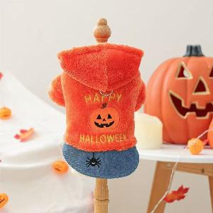 Happy Halloween Orange Pet Jumper  Accessory size Extra large XL