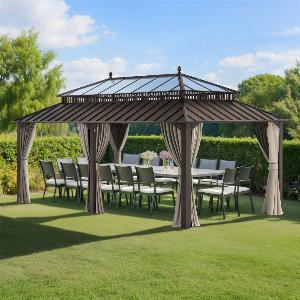 Get 10 Off SUNJOY Kingston 12x20 Gazebo with Netting  Steel Roof