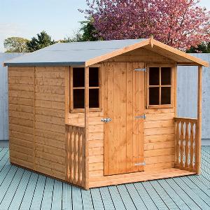 7 x 9 Shire Casita Wooden Summer House including Veranda 216m x 272m