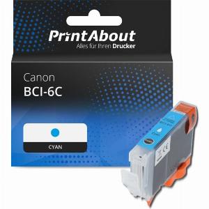PrintAbout Druckerpatrone BCI6C Cyan für Canon