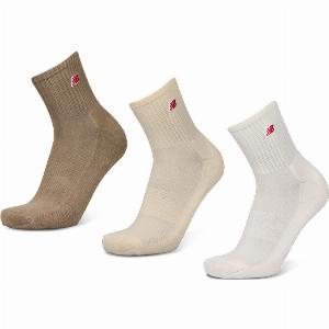 New Balance Quarter 3 Pack Unisexe Chaussettes  Beige  Taille 3942  Foot Locker