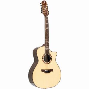 Stage Serie 20 cutaway Grand Auditorium akustischelektrische mit massiver Fichtendecke 12 Saiter