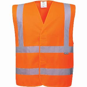 Portwest Two Band and Brace Class 2 Hi Vis Waistcoat Orange L  XL