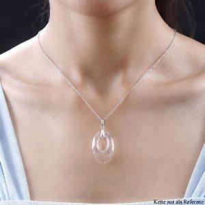 Kristall Anhänger  925 Silber platiniert
