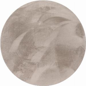 Flauschigerteppich Solina beige 80 cm rund