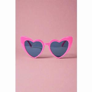 Unique Vintage x Barbie Hot Pink Heart Frame Sunglasses Colour Pink