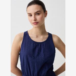 OVS Essential Sleeveless Dress In Cotton Frau Marineblau Größe XXL