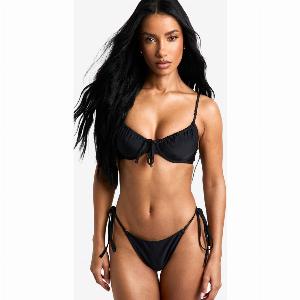 Womens Swimwear Essentials Underwired Bikini Top  Black  36D