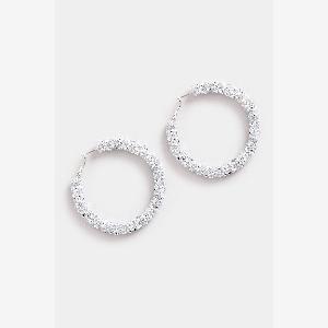 Yours Boucles Doreilles En Maille Diamant Argentéessize One Size