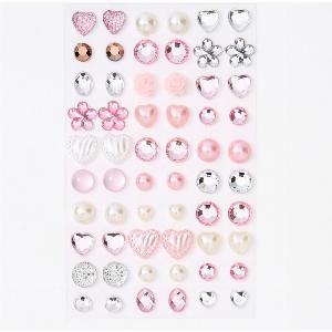 Lot de 30 boucles doreilles autocollantes roses Claires Club