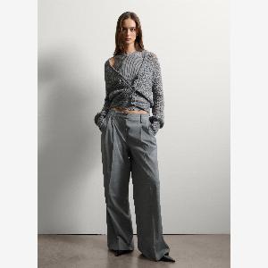 Stefanel  Cardigan in misto alpaca grigio over Donna Grigio cenere Taglia L