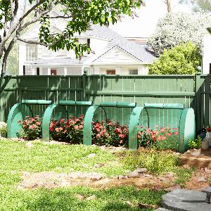 Serre de jardin Outsunny 4x1x080m en acier 4 portes 15 à 4590