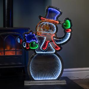 76cm LED Infinity Light Waving Snowman