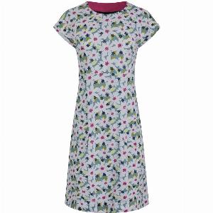 Weird Fish Tallahassee Organic Jersey Dress Washed Blue Size 12
