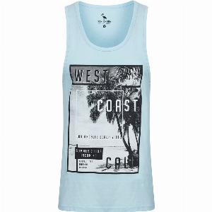 Vests WC Cali Motif Print Cotton Vest Top in Omphalodes Blue  South Shore  M  Tokyo Laundry