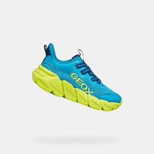 Obtenez 30 de réduction sur les GEOX Flexyper Fast Junior BleuCitron
