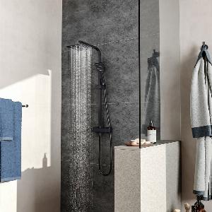 8 inch Rainfall Shower Head Brass Bathroom Shower Faucet Set
