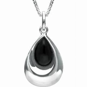 Enjoy 50 Discount on Sterling Silver Whitby Jet Tear Drop Necklace